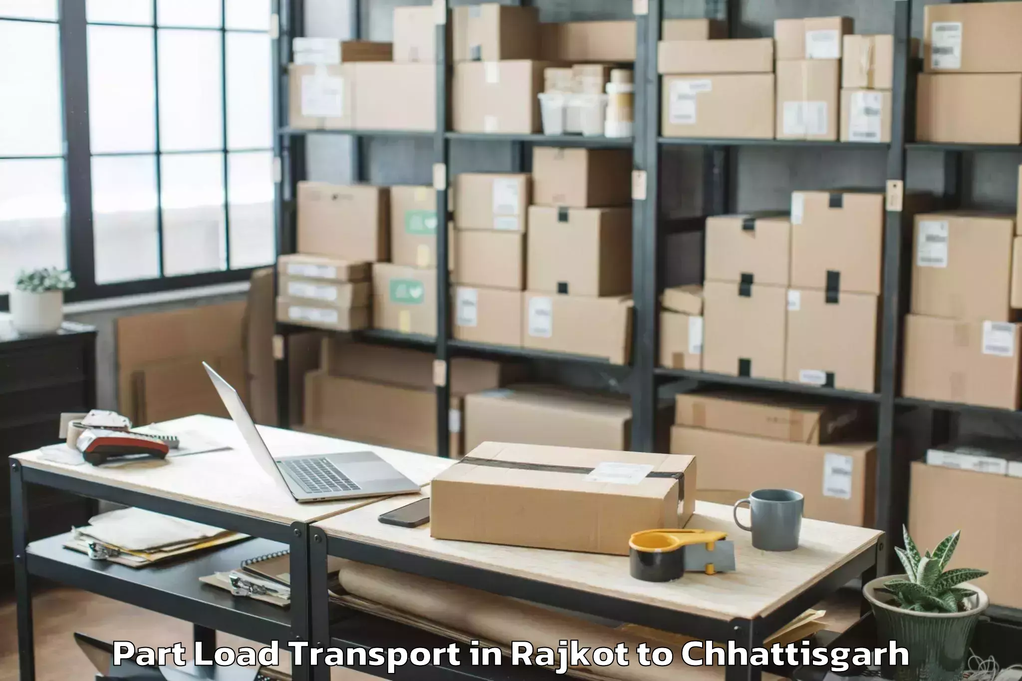 Professional Rajkot to Bakaband Part Load Transport